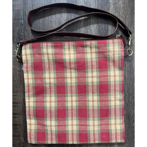 Longaberger Homestead Multicolor Plaid Crossbody Bag/Purse NWOT - Picture 2 of 6